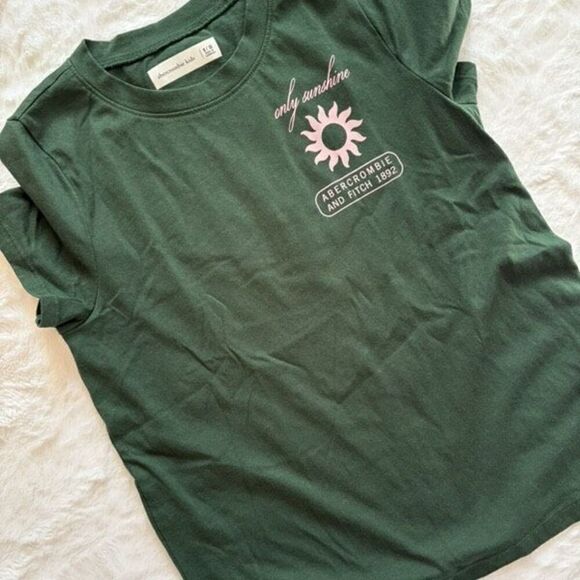Abercrombie Kids Green Shirt Size 9/10 - Picture 2 of 5
